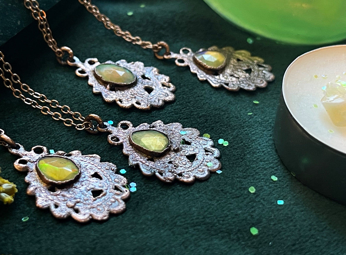 Opal Necklace October birthstone