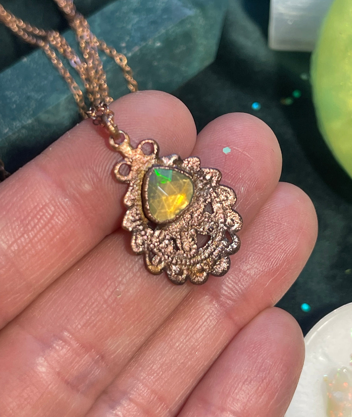 Opal Necklace October birthstone