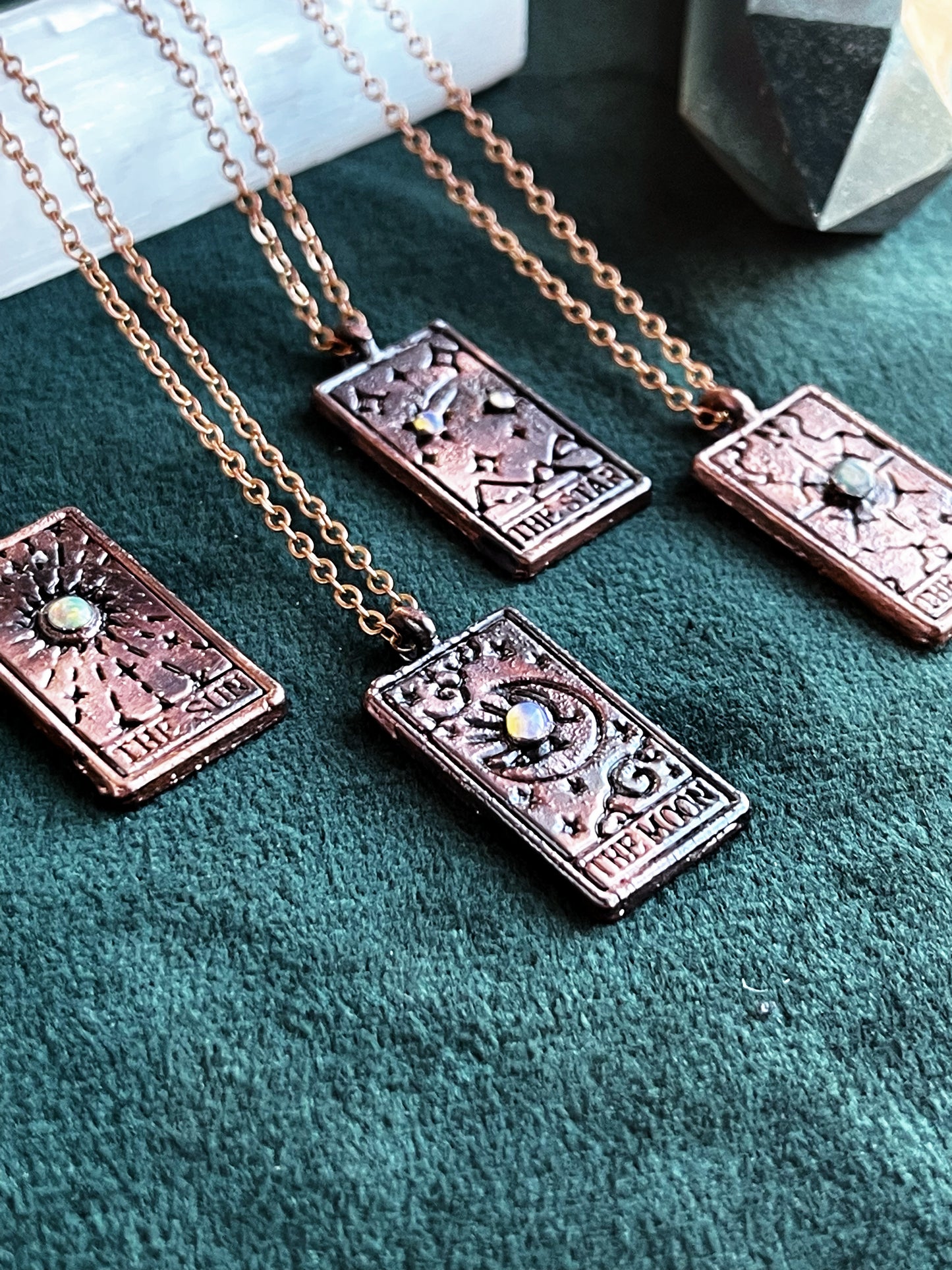Tarot Card Opal necklace