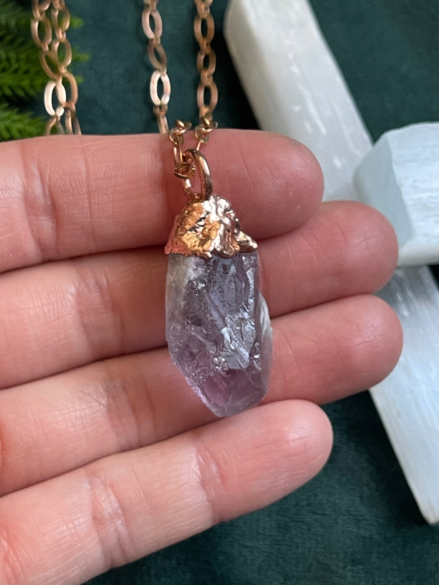 Raw Amethyst Necklace