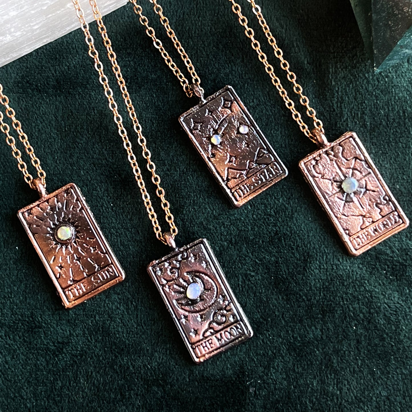 Tarot Card Opal necklace
