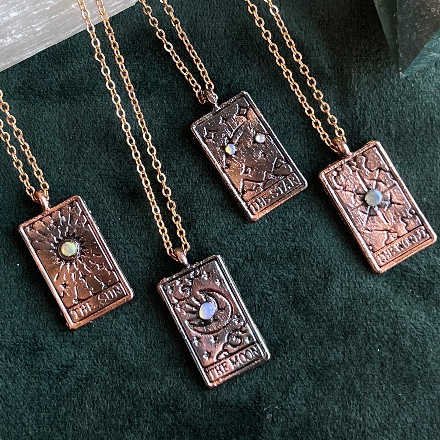 Tarot Card Opal necklace