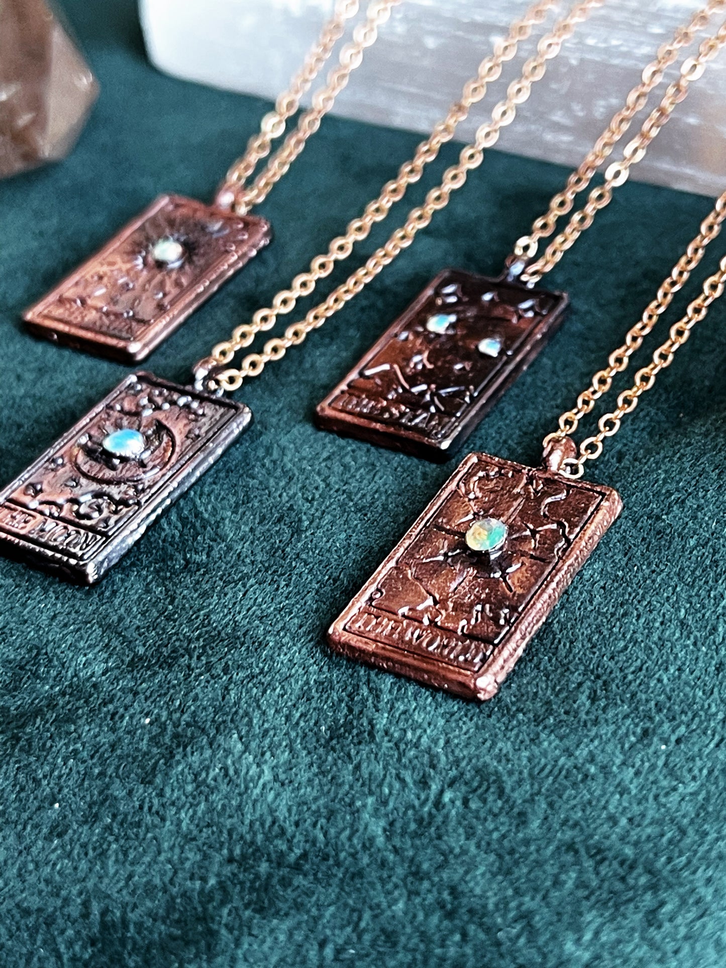 Tarot Card Opal necklace