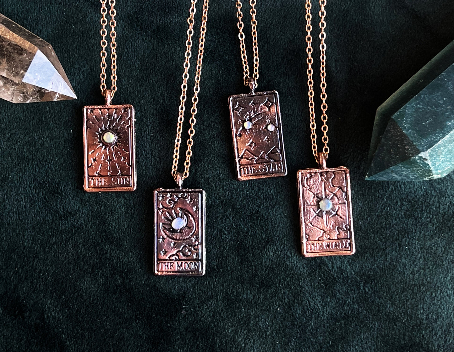 Tarot Card Opal necklace