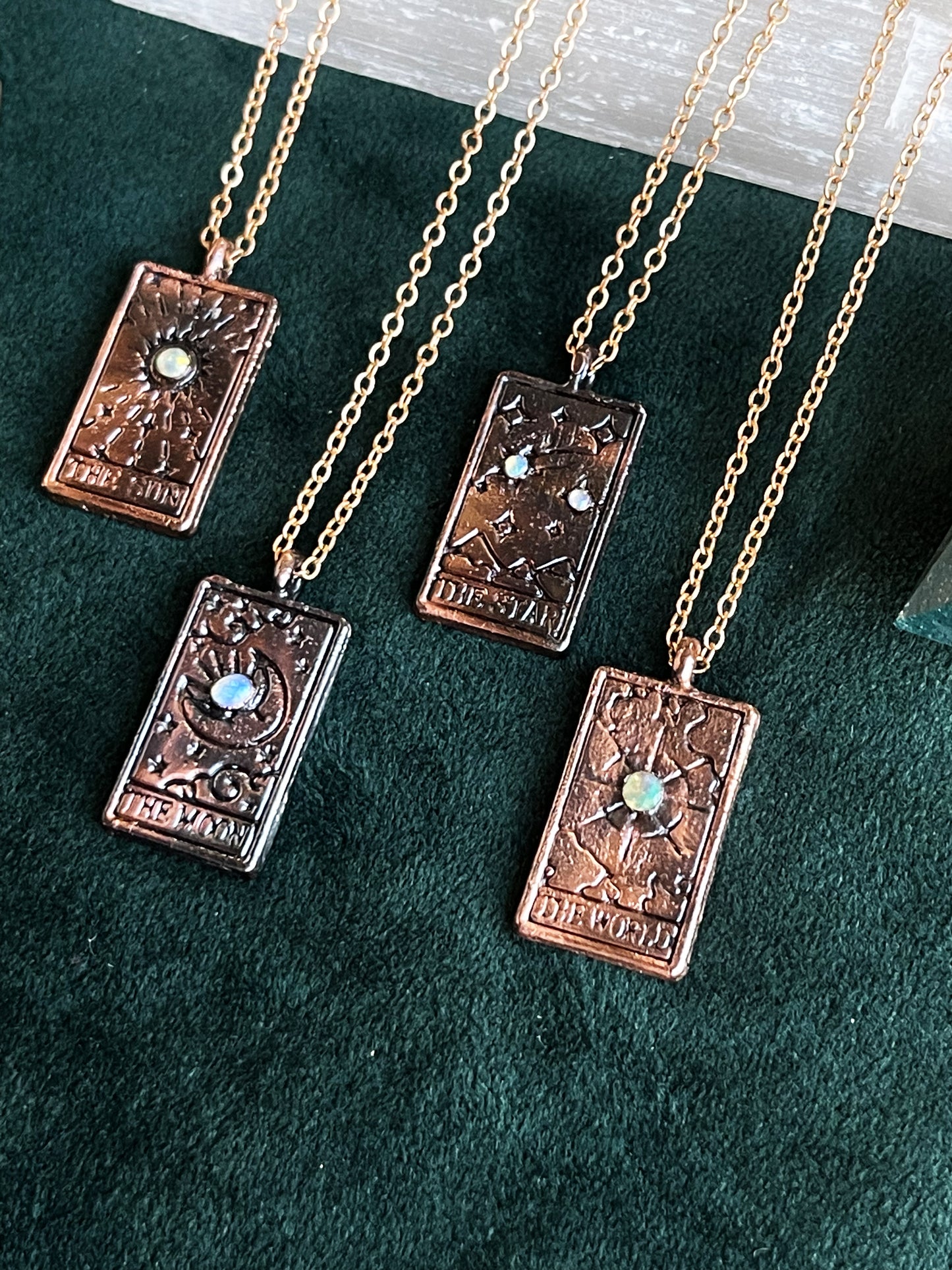 Tarot Card Opal necklace