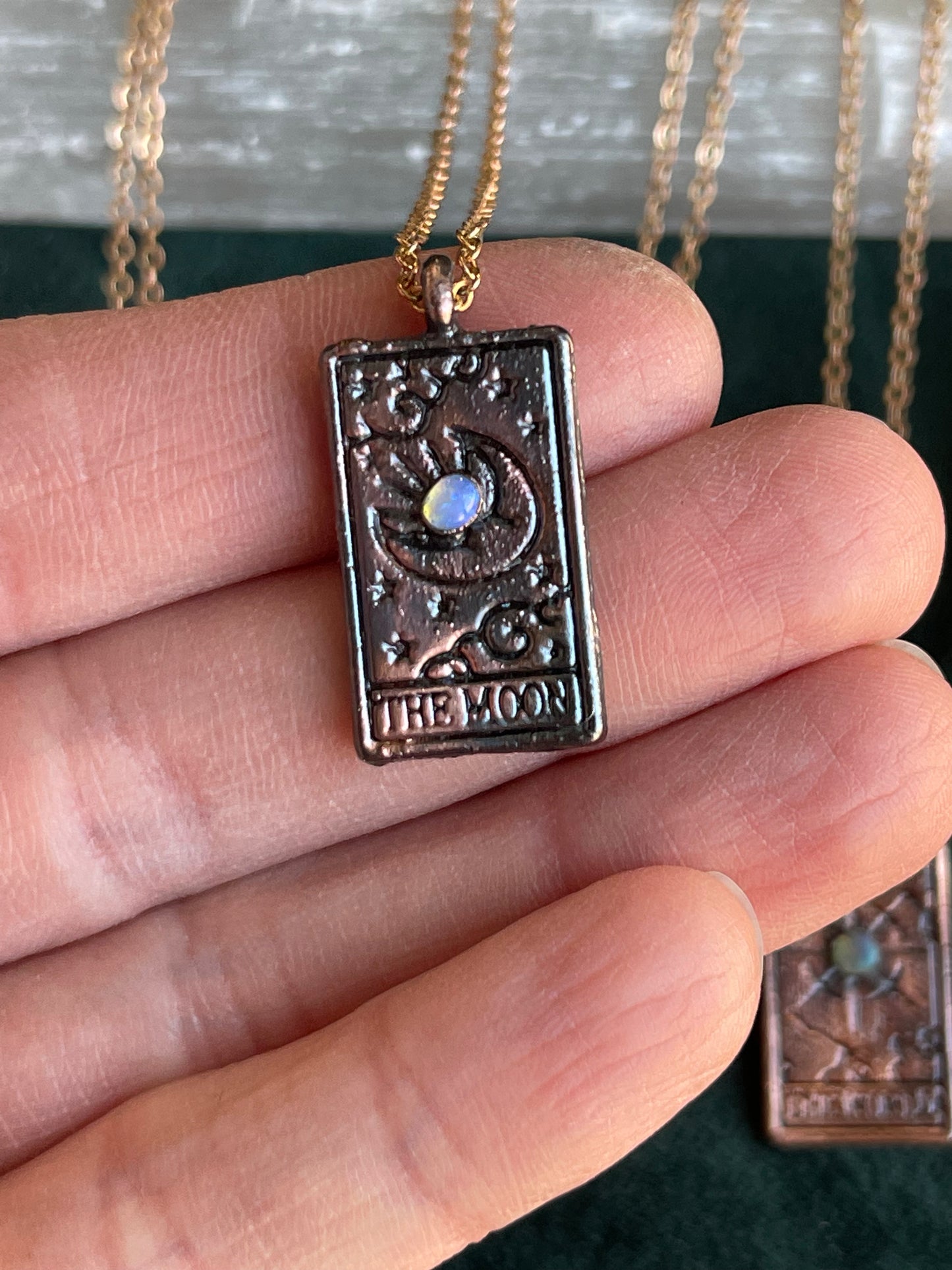 Tarot Card Opal necklace