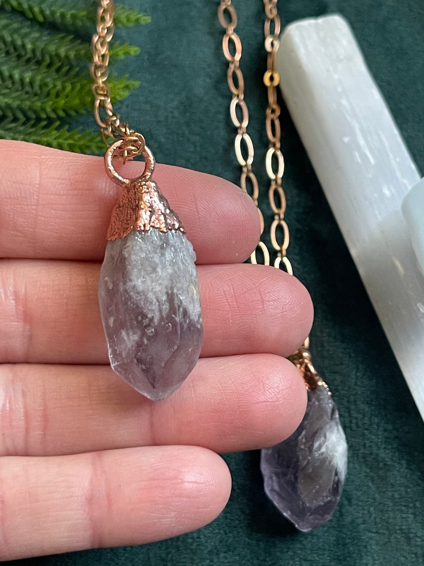Raw Amethyst Necklace
