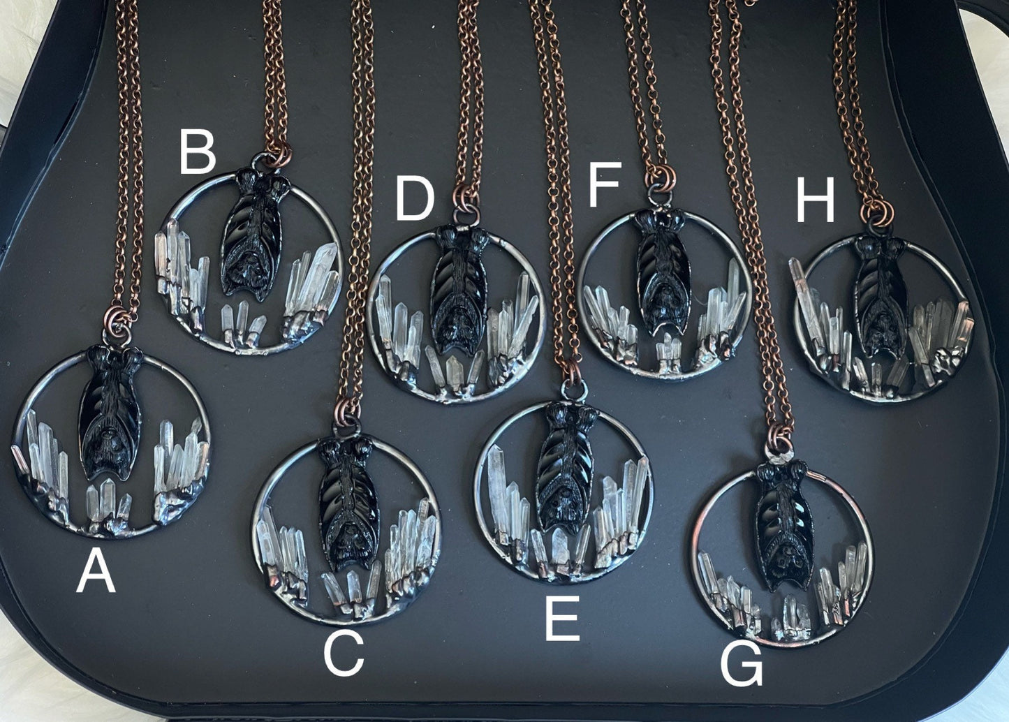 Bat and Crystal necklace