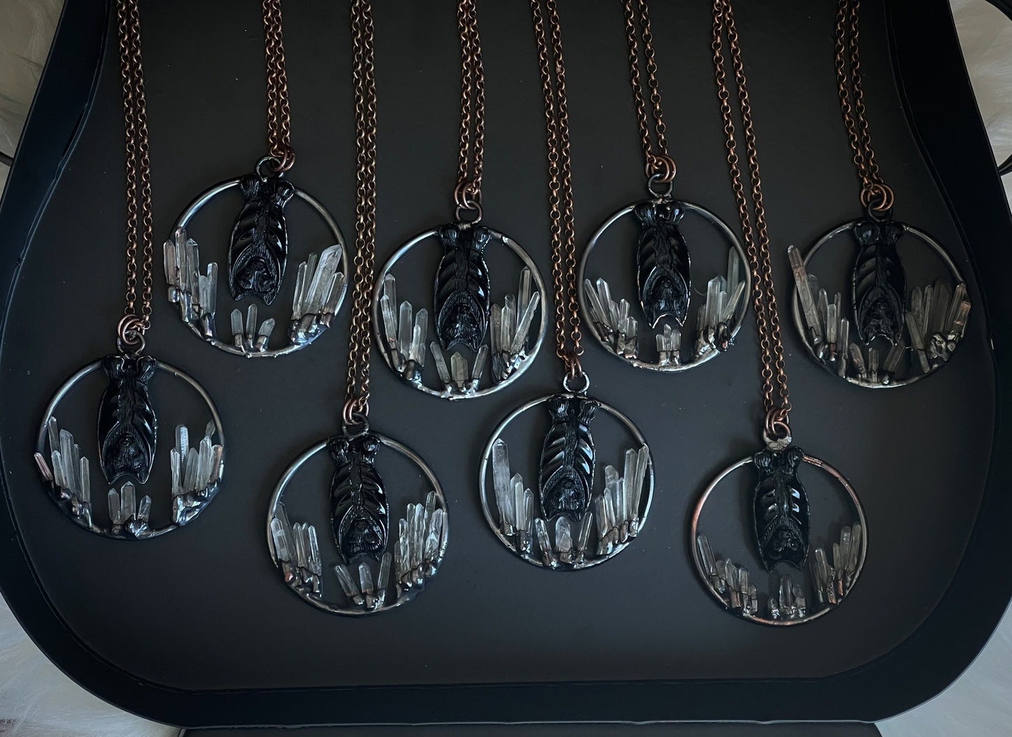 Bat and Crystal necklace