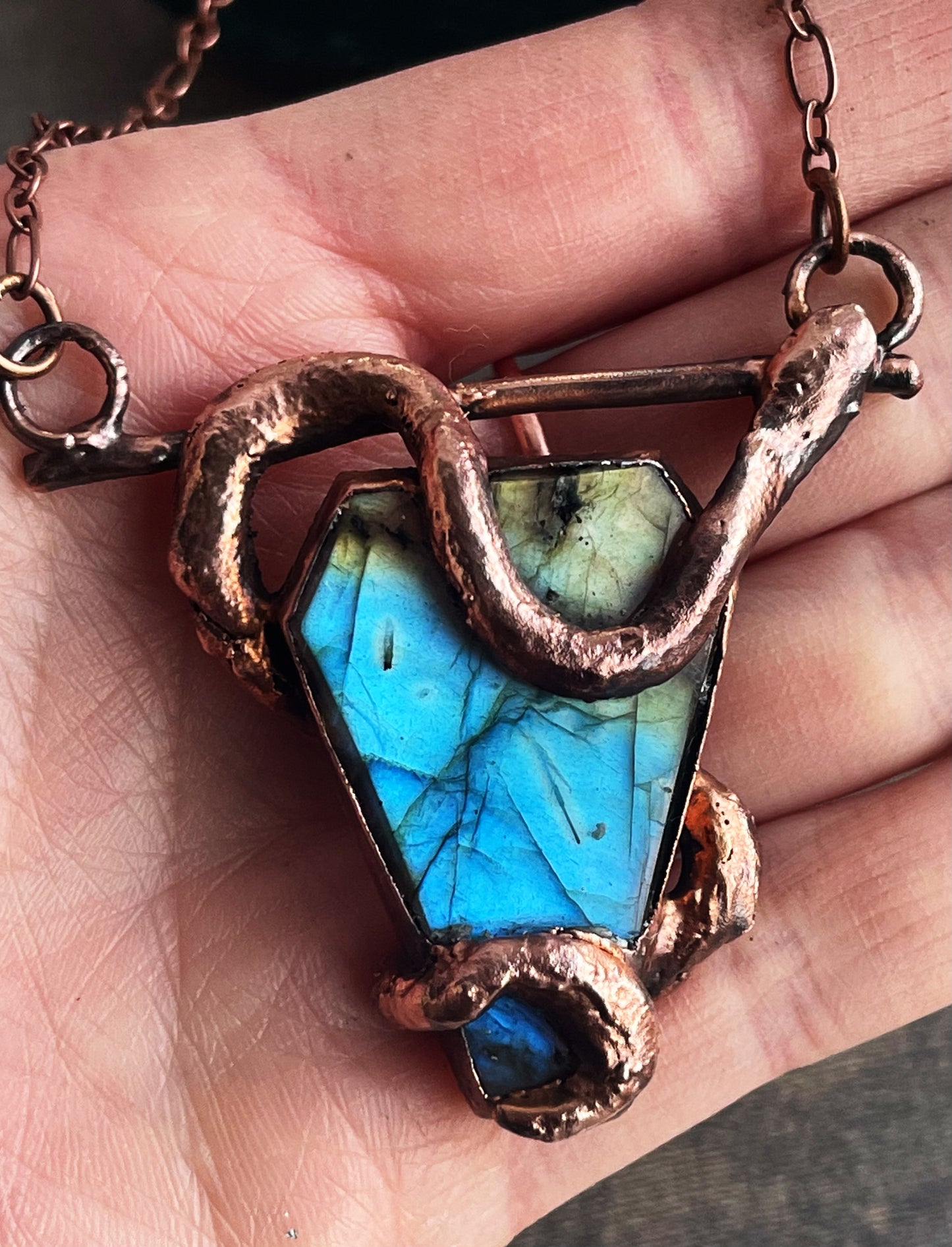 Snake & Labradorite necklace