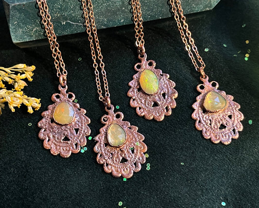 Opal Necklace October birthstone