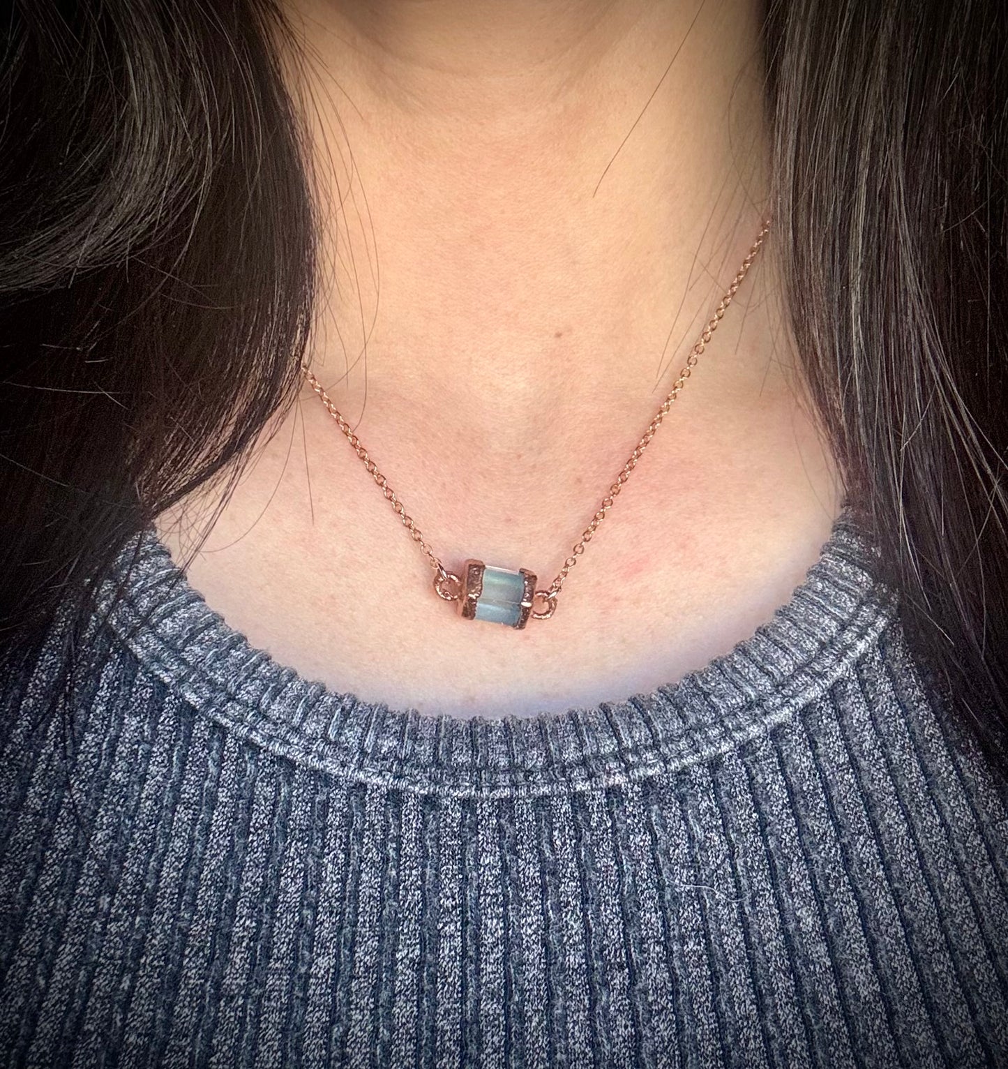 Aquamarine Birthstone necklace