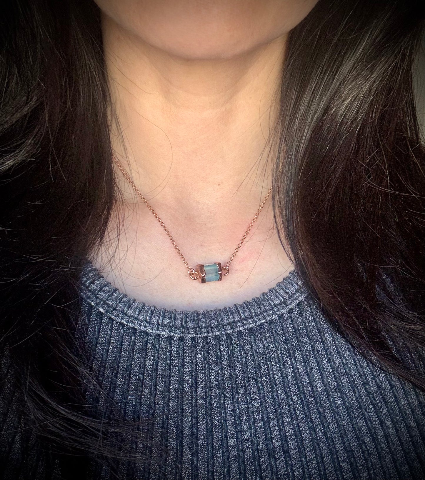 Aquamarine Birthstone necklace