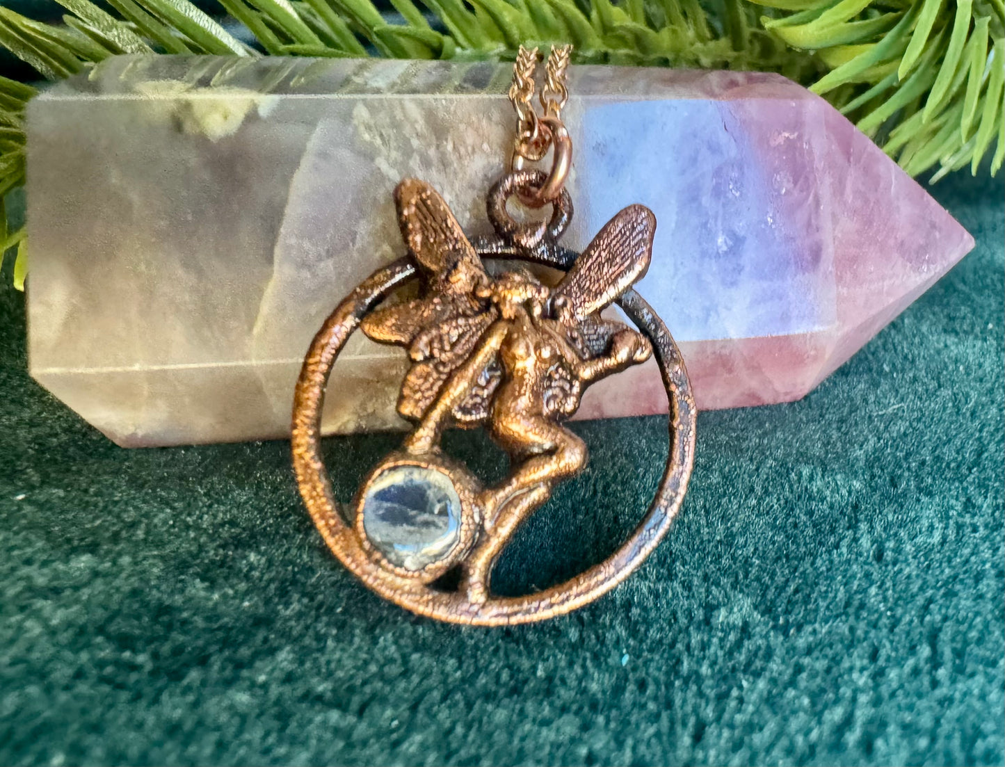 Fairy And rainbow moonstone