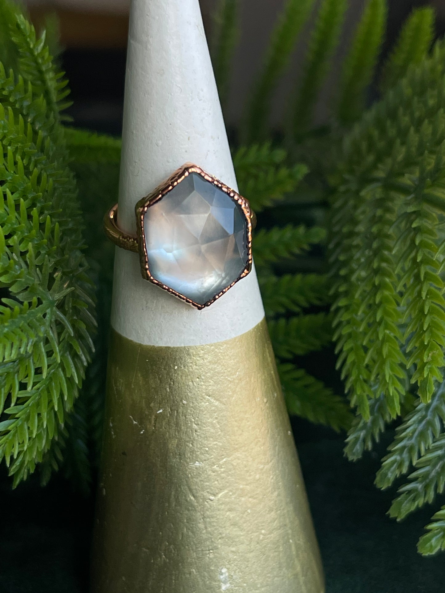 Mother of Pearl Doublet ring