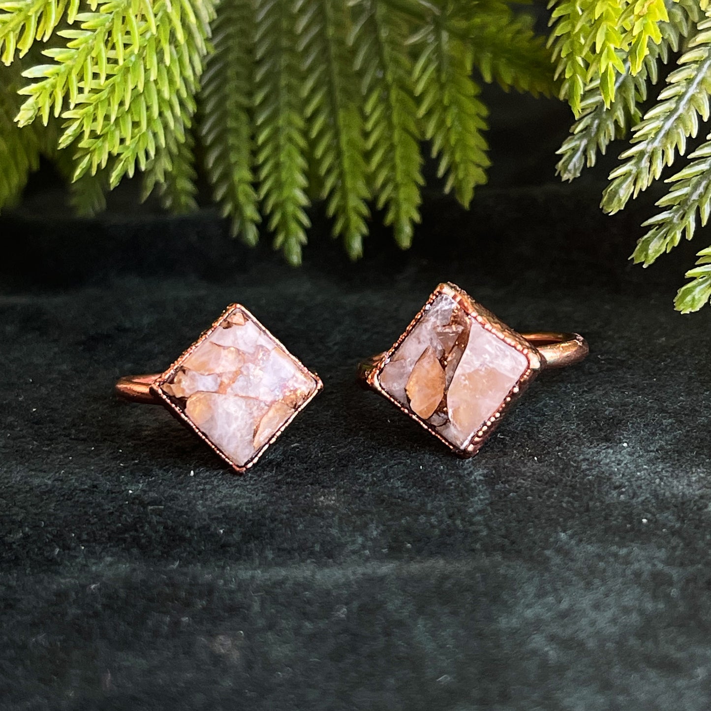 Calcite and Copper Ring