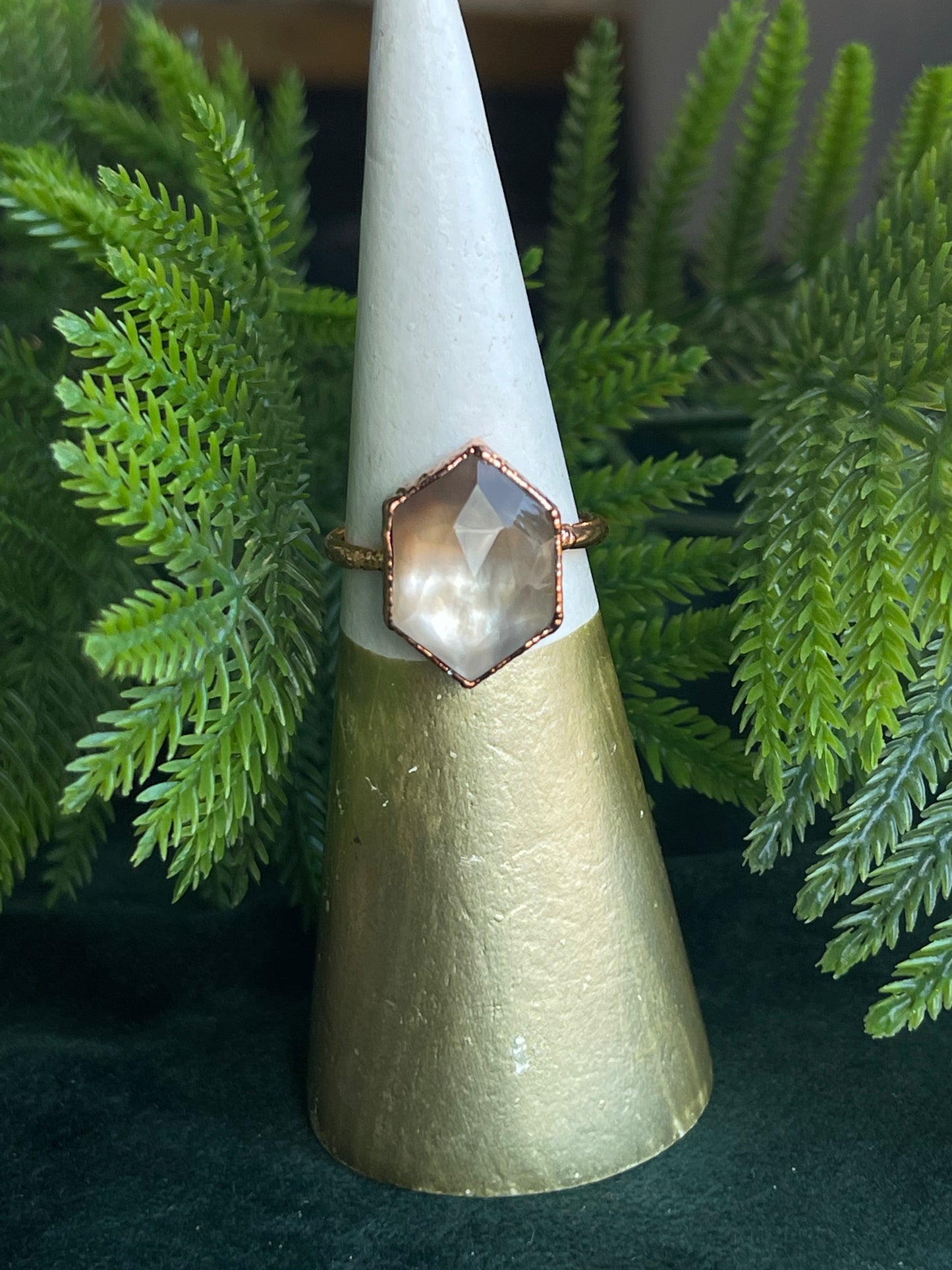 Mother of Pearl Doublet ring