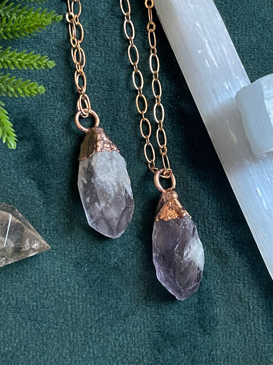 Raw Amethyst Necklace