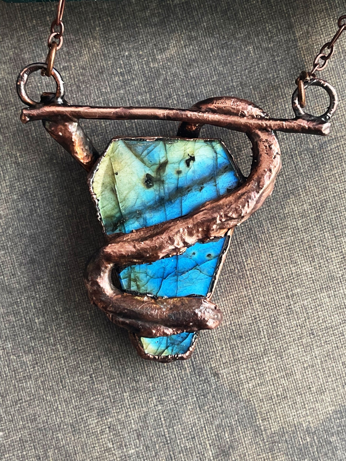 Snake & Labradorite necklace